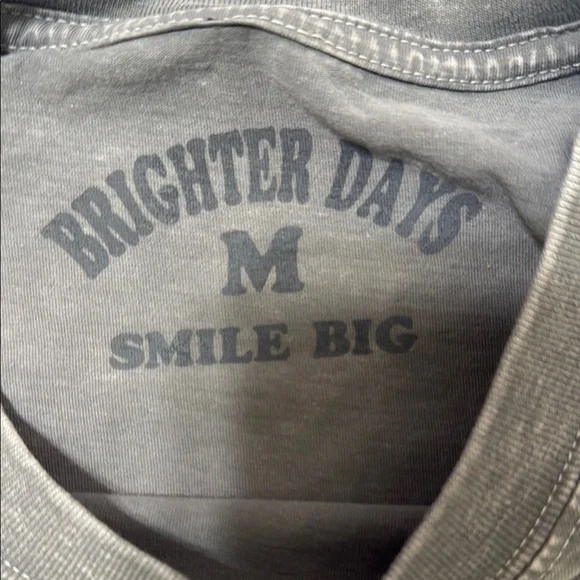 WASHED Gray T-Shirt by Brighter Days Size M New without tag. - Picture 2 of 5